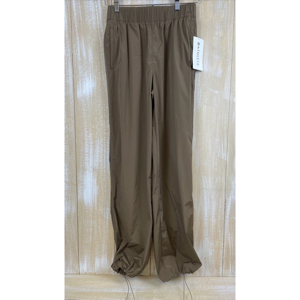 Athleta Rise Pants Joggers Nylon Brown Size XXS *NWT Org. $109